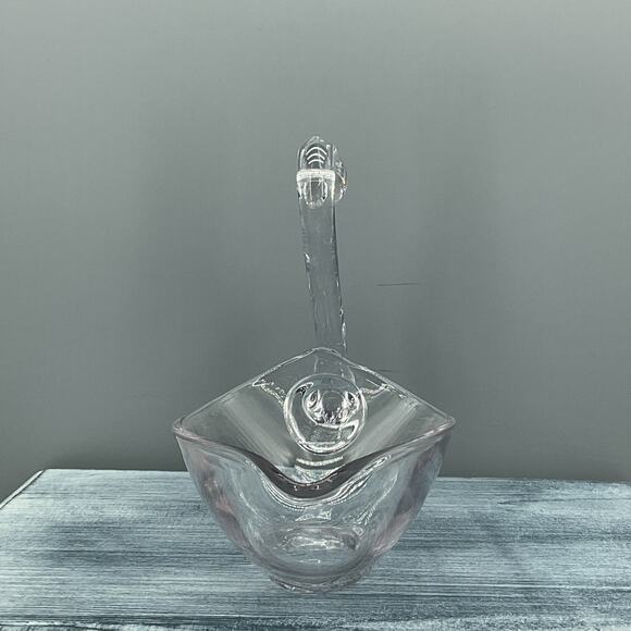 Vintage Duncan Miller 1950s Clear Glass Swan Candy/Nut Dish 6” tall - Picture 4 of 8